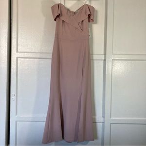 NWT Alexa B Nites dusty Rose Cocktail Gown Dress Size 10 petite